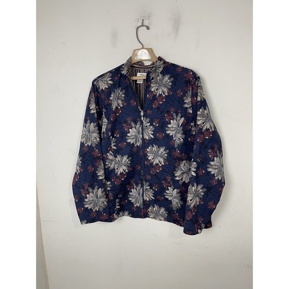 Coldwater Creek Womens 2X Floral Quilted Cotton Lightweight Jacket - Picture 4 of 9